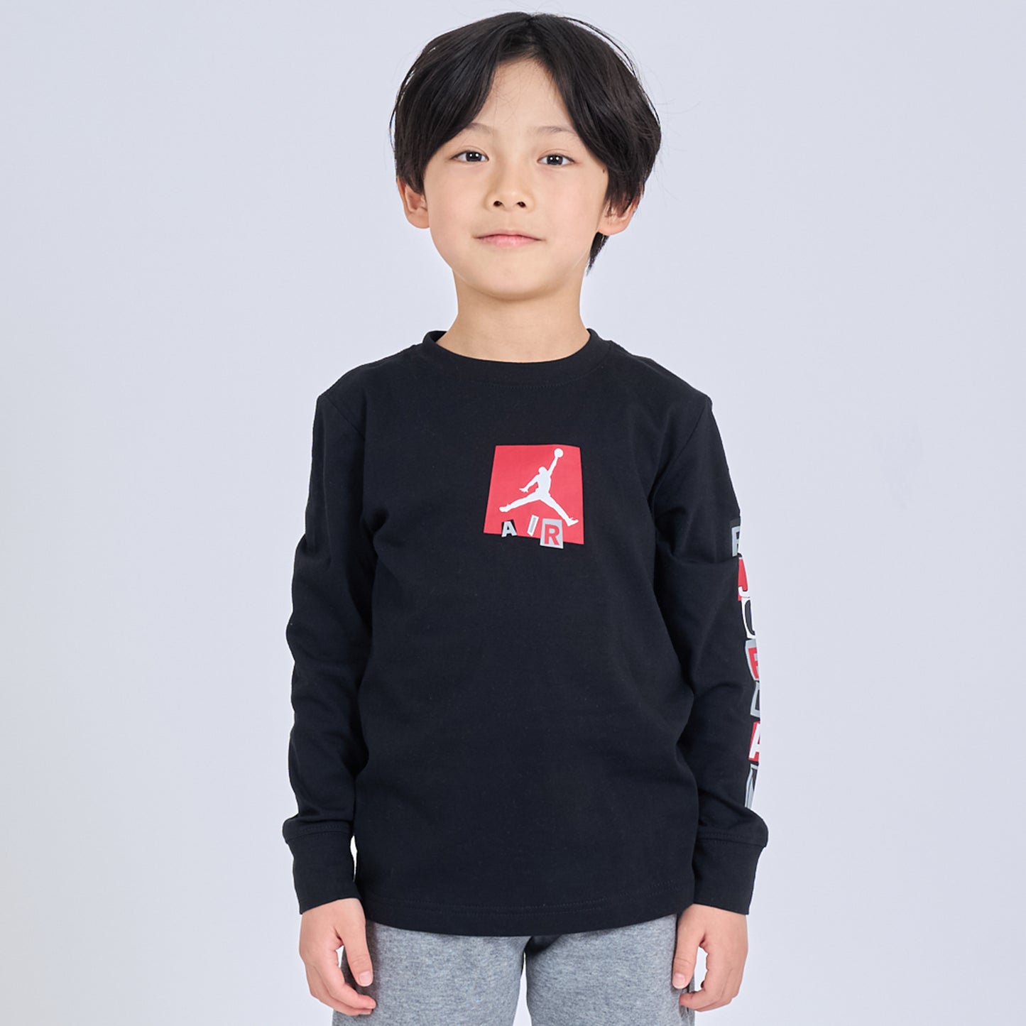 キッズ(105-120cm) Tシャツ JORDAN(ジョーダン) JDB AIR STACKED L/S TEE