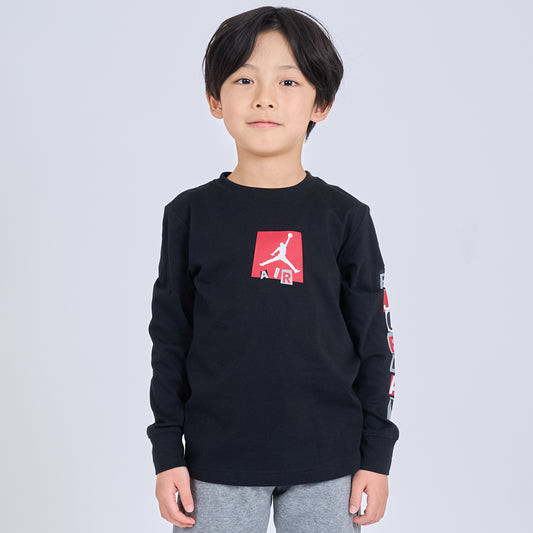 キッズ(105-120cm) Tシャツ JORDAN(ジョーダン) JDB AIR STACKED L/S TEE