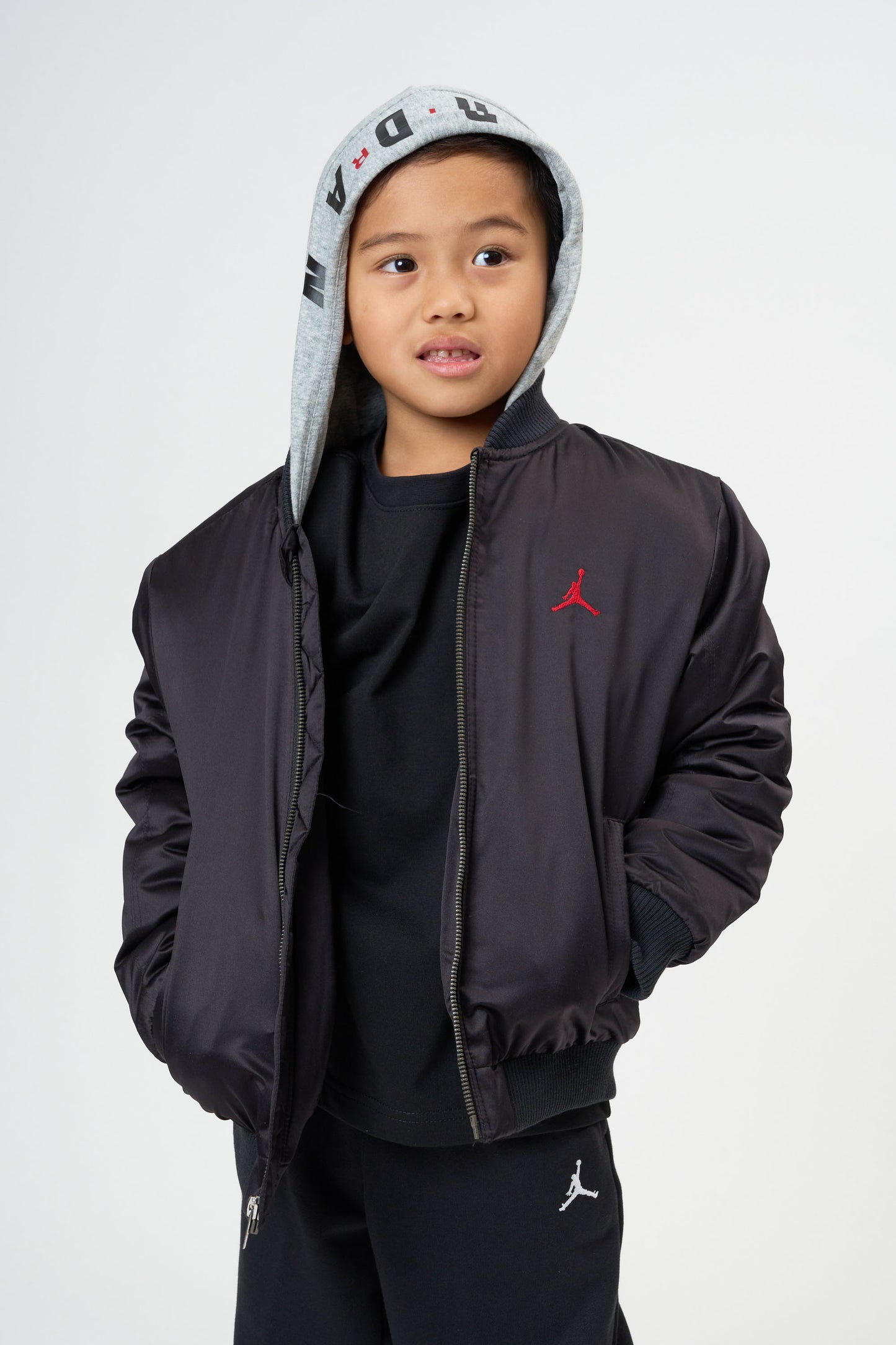キッズ(105-120cm)  JORDAN(ジョーダン) ジャケット JDN BIG LOGO HOODED BOMBER