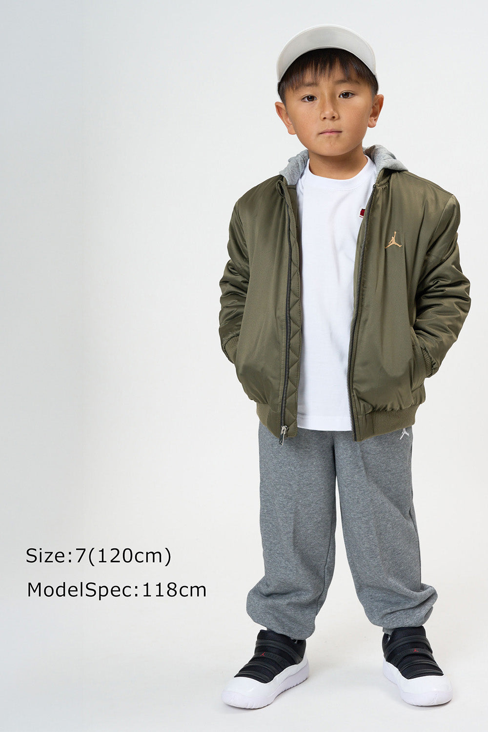 キッズ(105-120cm)  JORDAN(ジョーダン) ジャケット JDN BIG LOGO HOODED BOMBER
