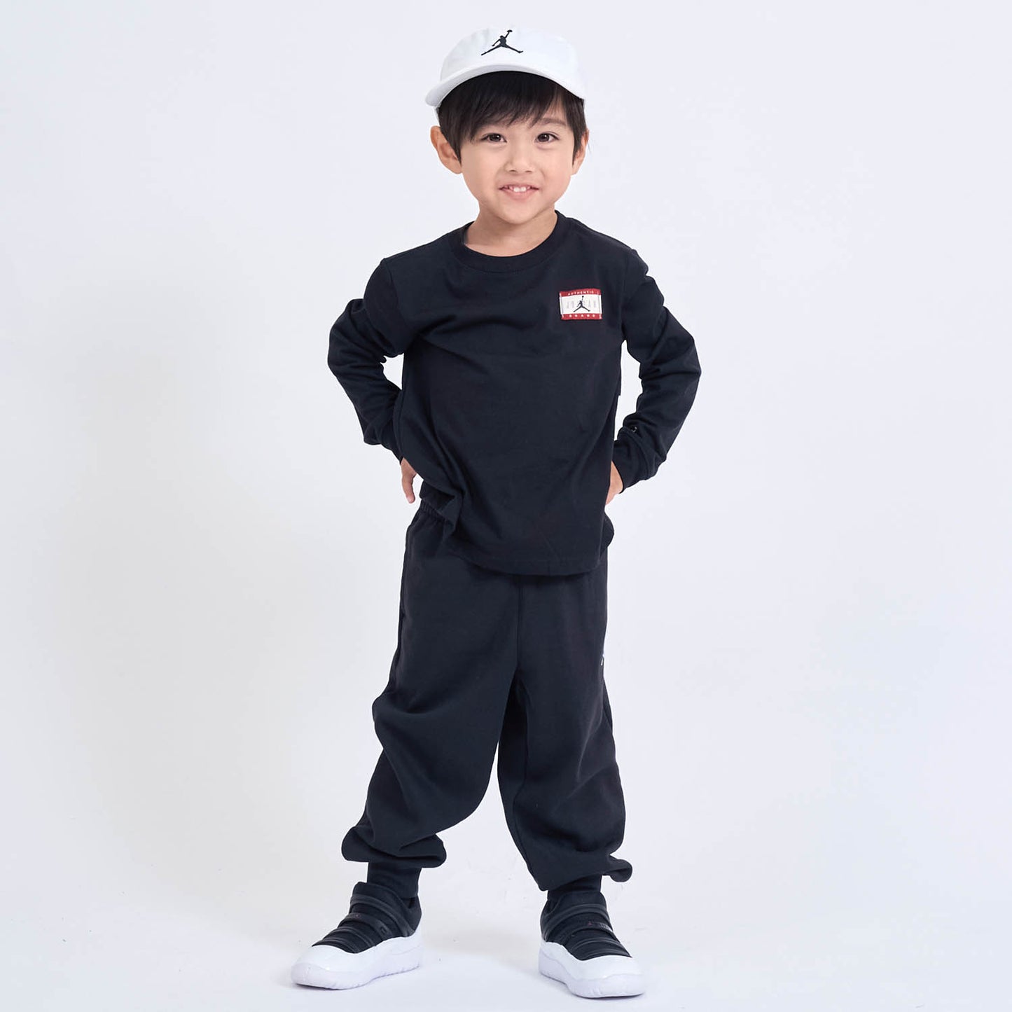 キッズ(105-120cm) Tシャツ JORDAN(ジョーダン) JDB AJB LABEL LS-TEE