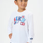 キッズ(105-120cm)  NIKE(ナイキ) 長袖Tシャツ NKB NIKE GRAPHIC LONG SLV TEE