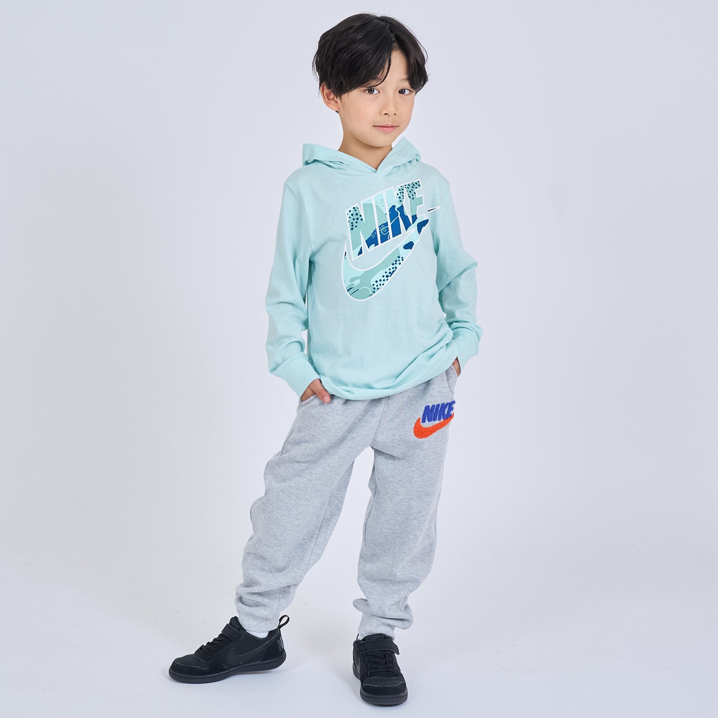 キッズ(105-120cm) トレーナー/パーカー NIKE(ナイキ) NKB B NSW CLUB CAMO JRSY LS