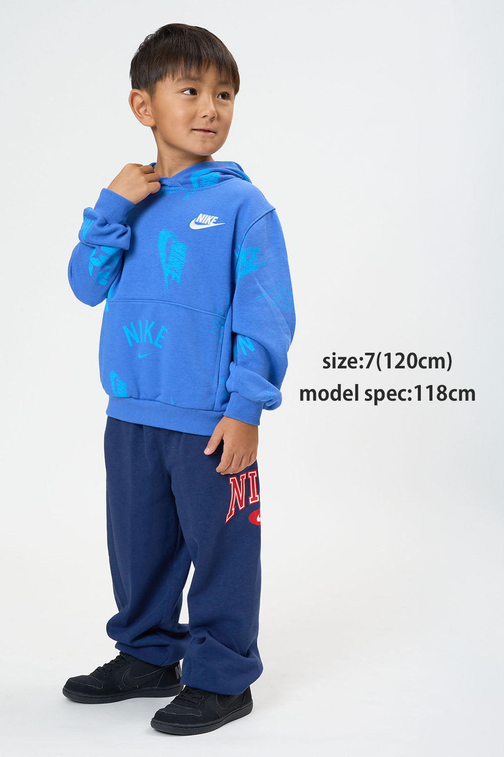 キッズ(105-120cm) トレーナー/パーカー NIKE(ナイキ) NKN CLUB BRAND ENERGY AOP HOOD