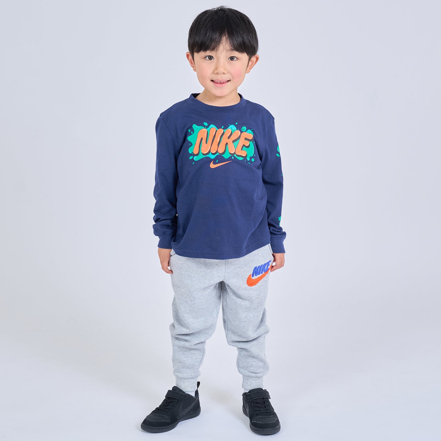 キッズ(105-120cm) Tシャツ NIKE(ナイキ) NKB NIKE SLIME LS TEE