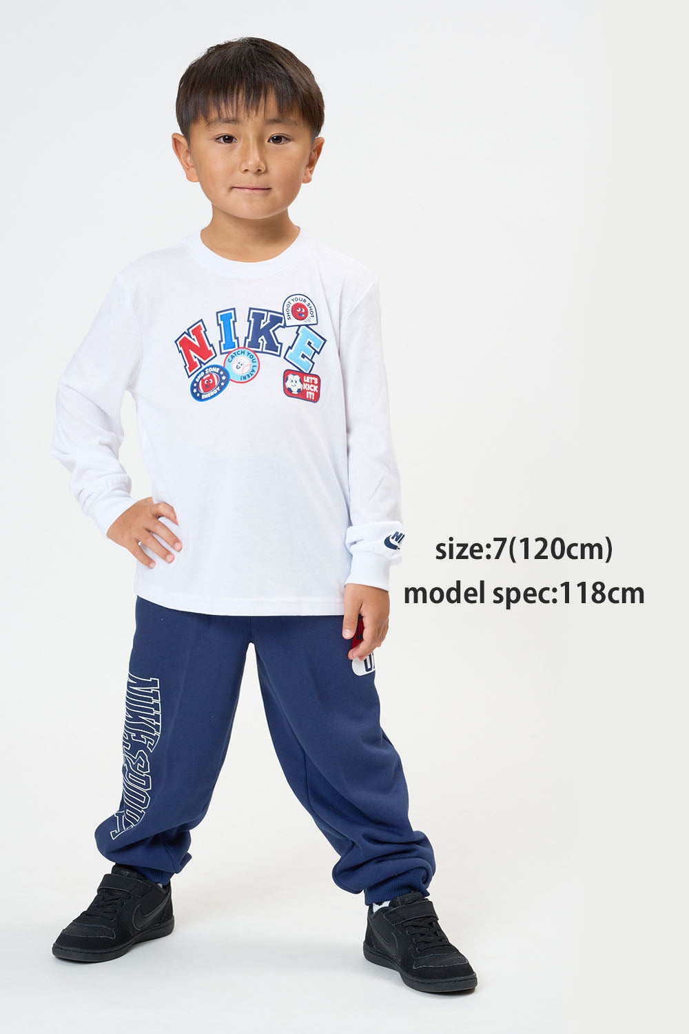 キッズ(105-120cm)  NIKE(ナイキ) 長袖Tシャツ NKB NIKE GRAPHIC LONG SLV TEE