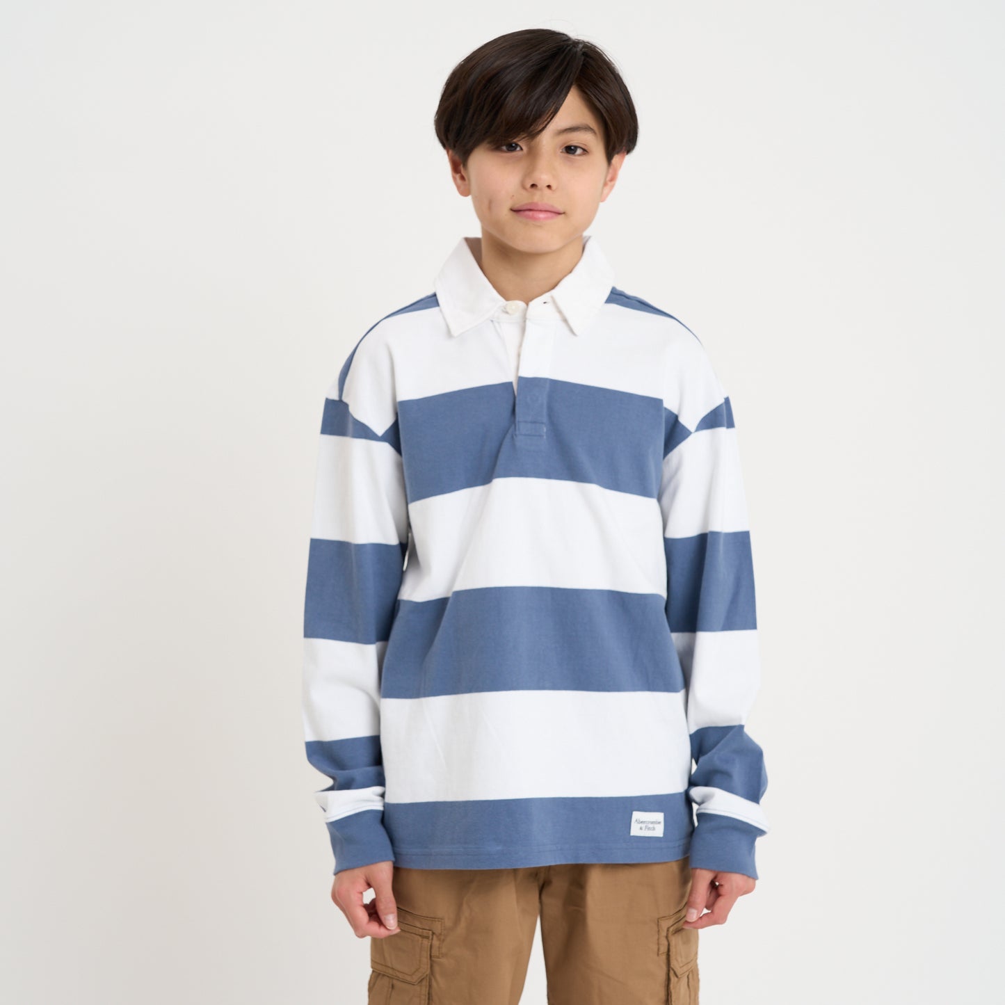 【110-170cm】 Tシャツ A&F(アバクロンビー&フィッチ) AFB LONG SLEEVE RUGBY POLO