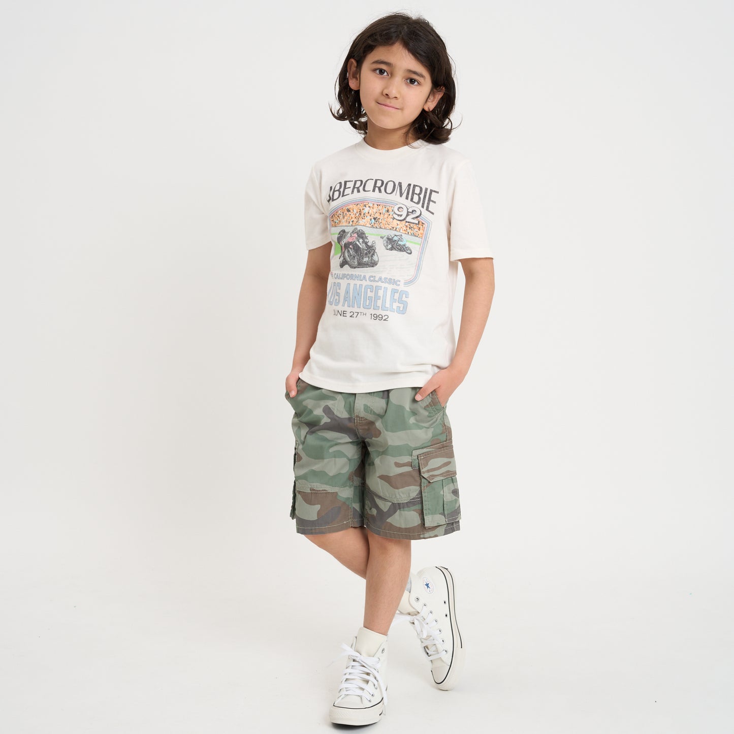 【110-170cm】  A&F(アバクロンビー&フィッチ) ハーフパンツ AFB BAGGY CARGO SHORTS