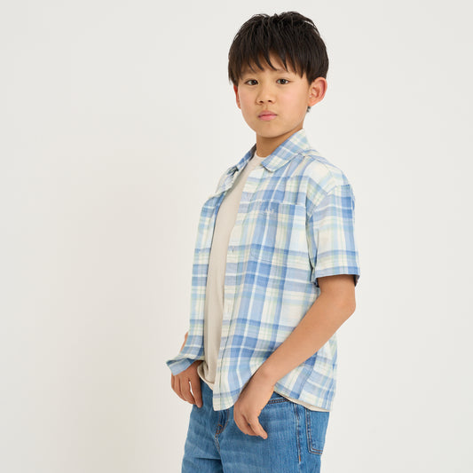【110-170cm】  A&F(アバクロンビー&フィッチ) 布帛シャツ AFB BOXY WOVEN SHIRT