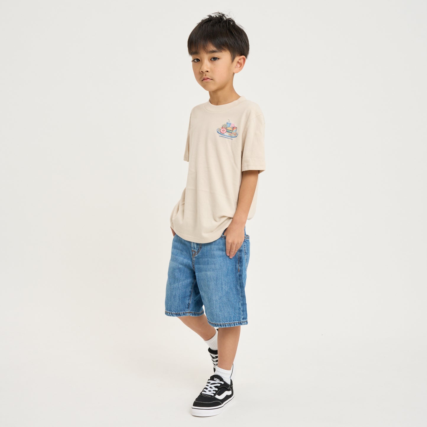 【110-170cm】  A&F(アバクロンビー&フィッチ) ハーフパンツ AFB LONG DENIM SHORT