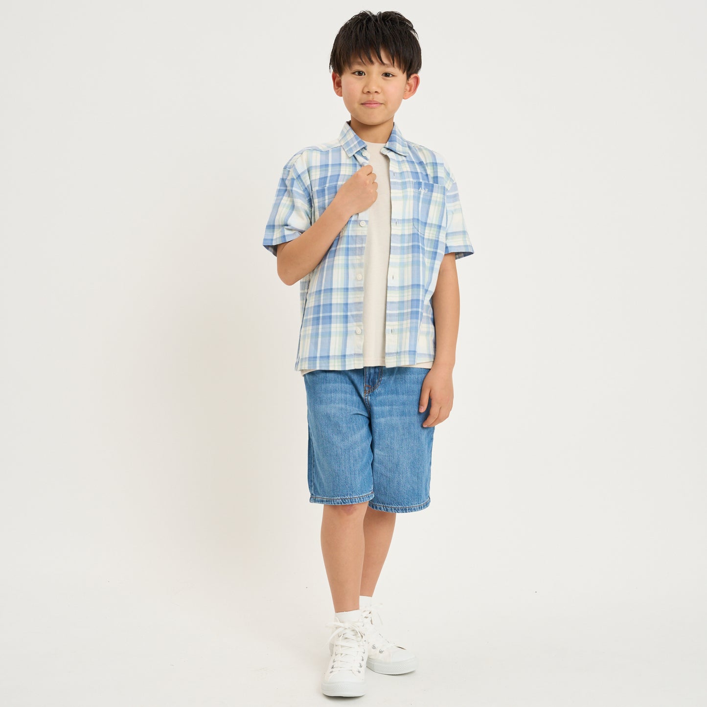 【110-170cm】  A&F(アバクロンビー&フィッチ) ハーフパンツ AFB LONG DENIM SHORT