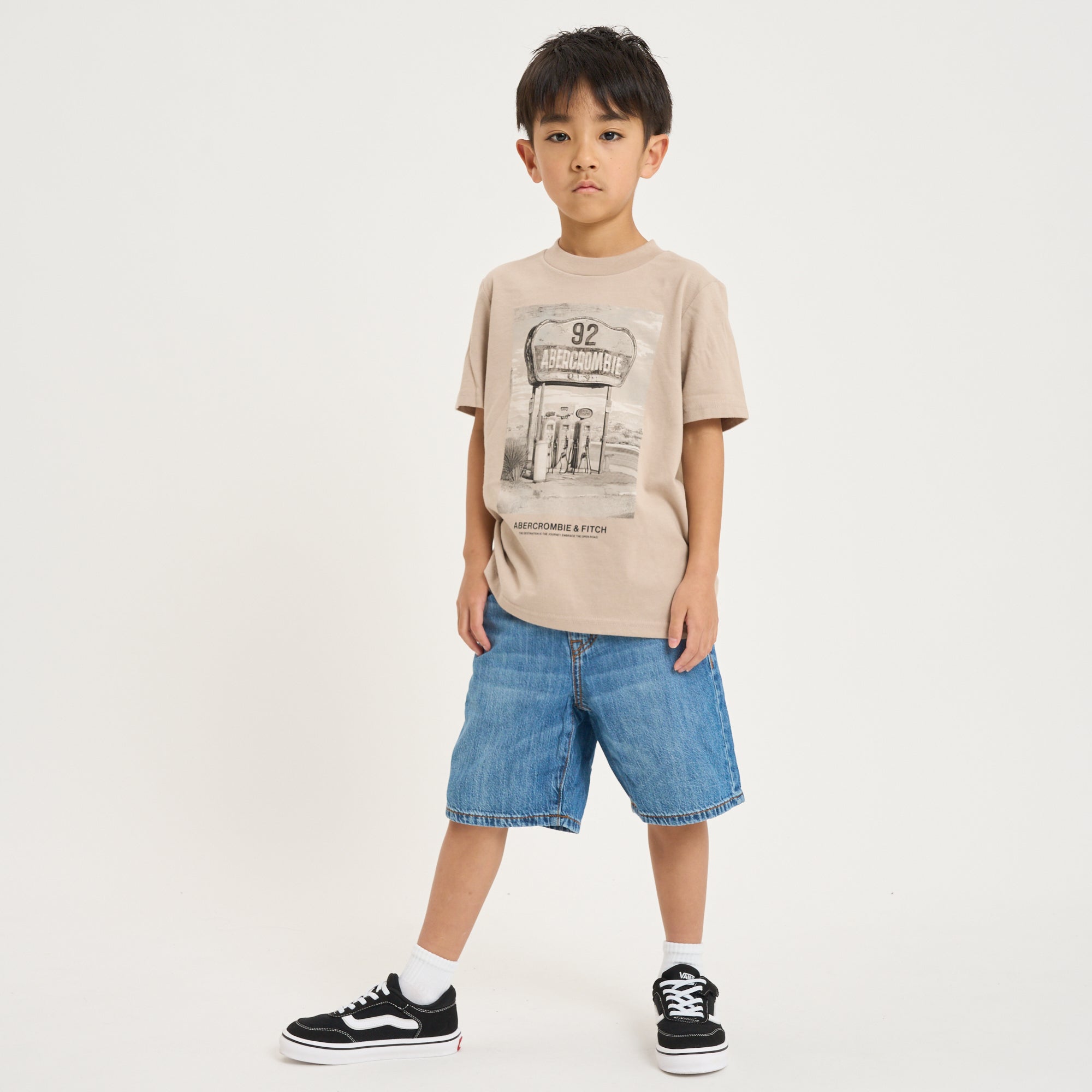 110-170cm】 A&F(アバクロンビー&フィッチ) 半袖Tシャツ AFB RACE CAR
