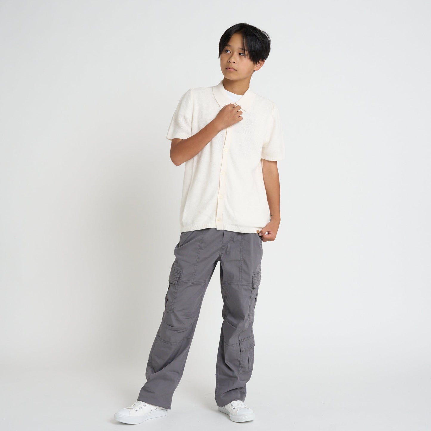 【110-170cm】 Tシャツ A&F(アバクロンビー&フィッチ) AFB BUTTON THROUGH SWOLO