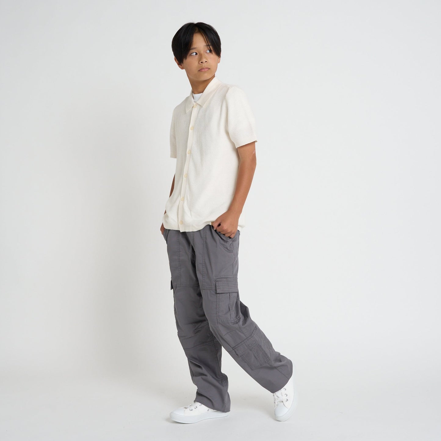 【110-170cm】 Tシャツ A&F(アバクロンビー&フィッチ) AFB BUTTON THROUGH SWOLO