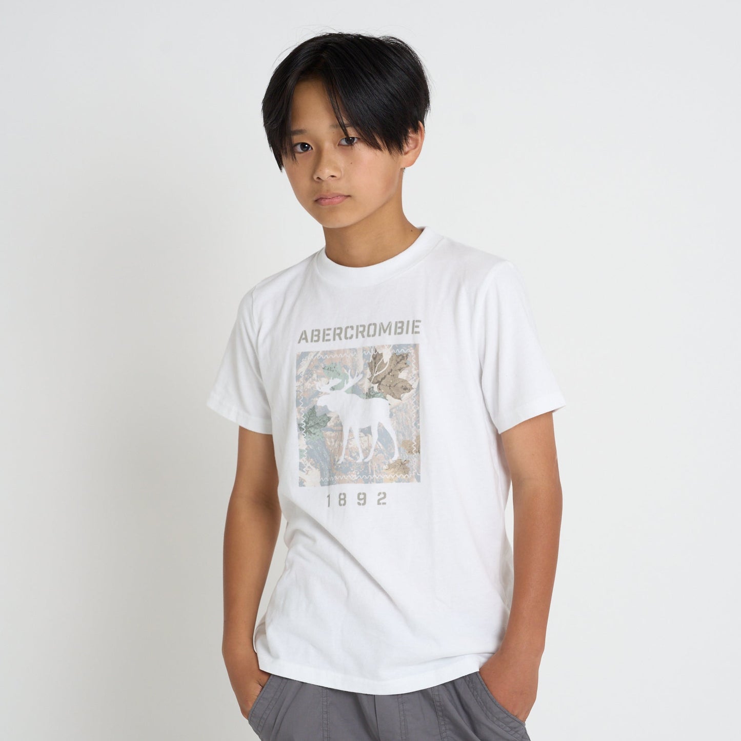 【110-170cm】 Tシャツ A&F(アバクロンビー&フィッチ) AFB CAMO MOOSE FILL TEE