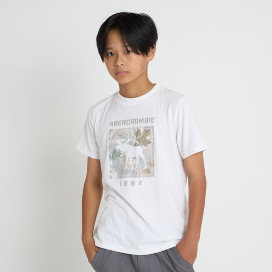 【110-170cm】 Tシャツ A&F(アバクロンビー&フィッチ) AFB CAMO MOOSE FILL TEE