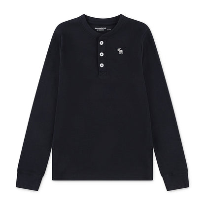 【110-170cm】 Tシャツ A&F(アバクロンビー&フィッチ) AFB LS HENLEY WAFFLE TEE