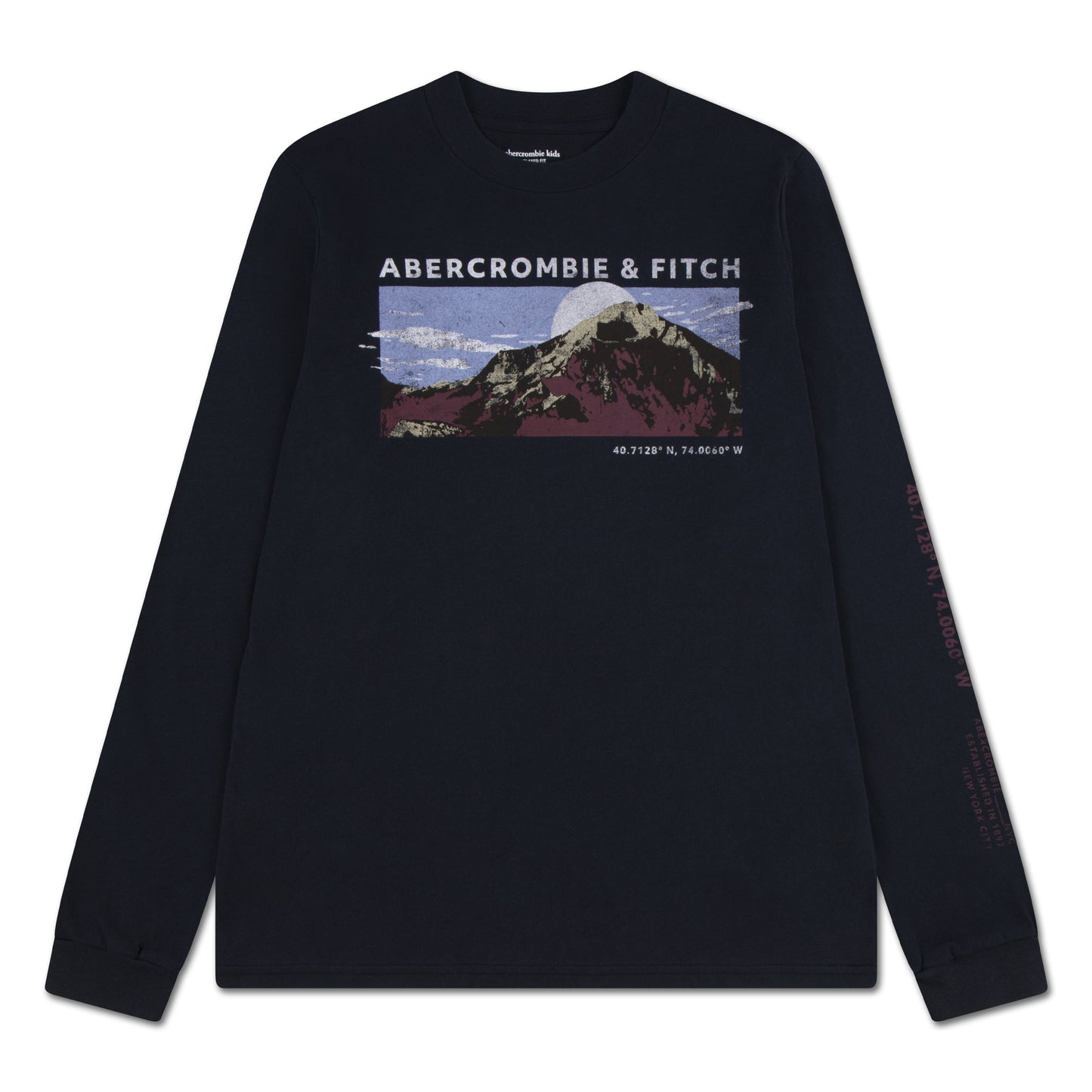 【110-170cm】 Tシャツ A&F(アバクロンビー&フィッチ) AFB MOUNTAIN RANGE LS TEE