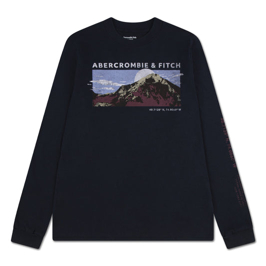 【110-170cm】 Tシャツ A&F(アバクロンビー&フィッチ) AFB MOUNTAIN RANGE LS TEE