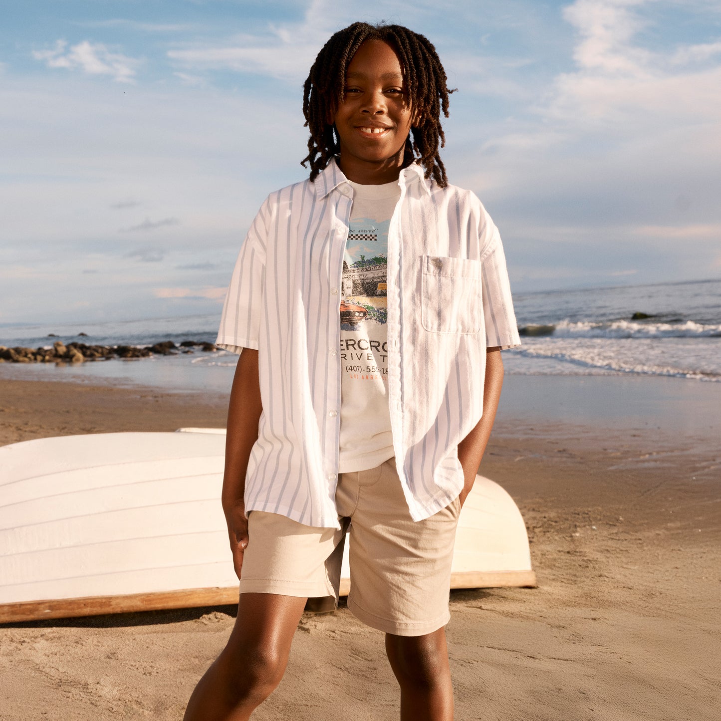 【110-170cm】  A&F(アバクロンビー&フィッチ) 半袖Tシャツ AFB FRESH BURGERS TEE