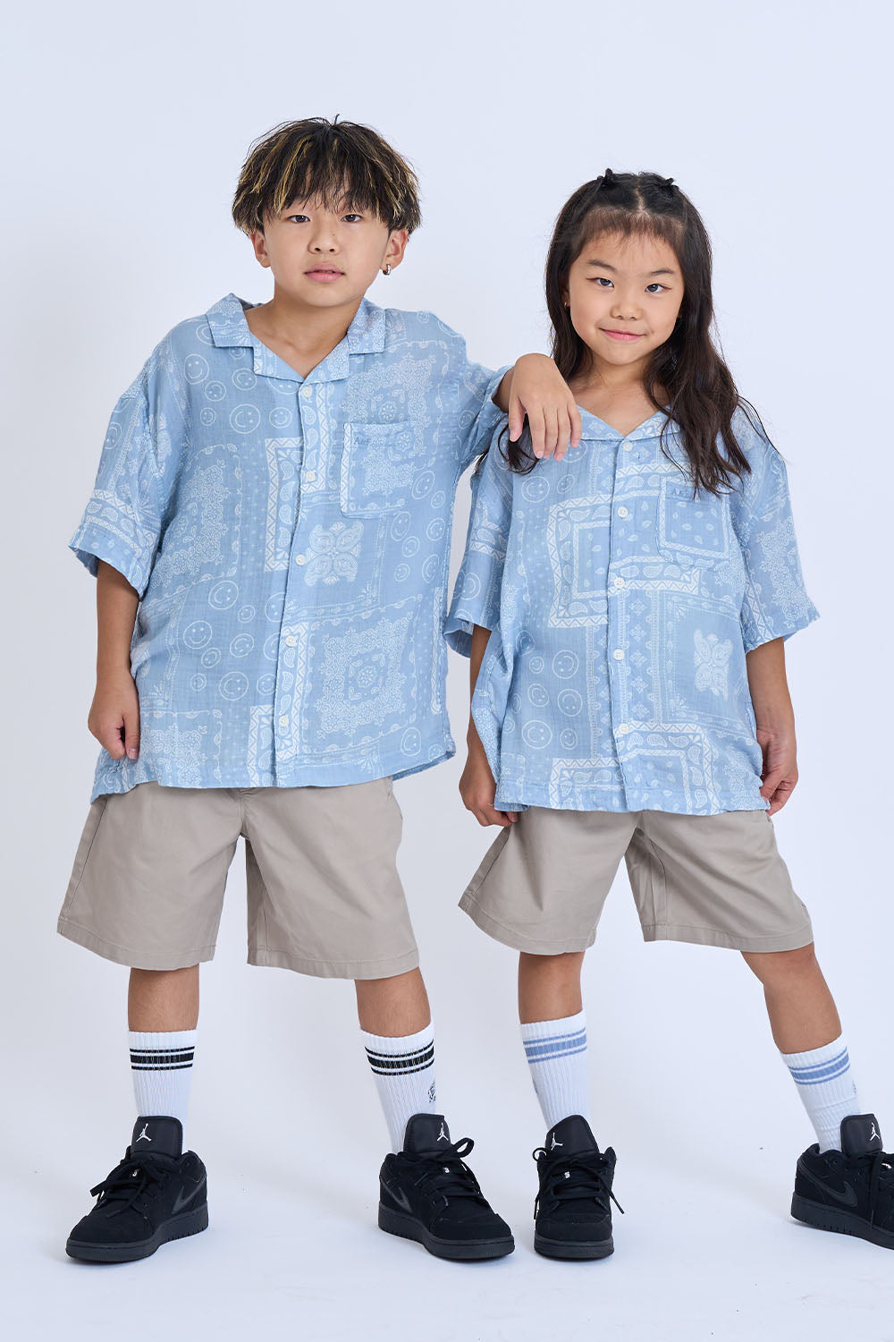 【110-170cm】  A&F(アバクロンビー&フィッチ) 布帛シャツ AFB GAUZE CAMP SHIRT