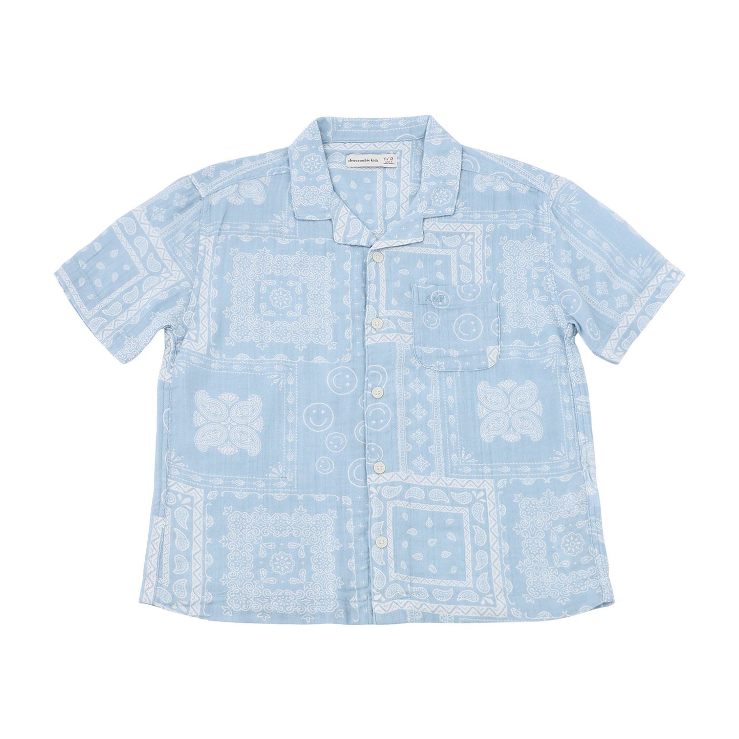 【110-170cm】  A&F(アバクロンビー&フィッチ) 布帛シャツ AFB GAUZE CAMP SHIRT