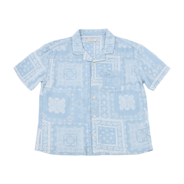 【110-170cm】  A&F(アバクロンビー&フィッチ) 布帛シャツ AFB GAUZE CAMP SHIRT