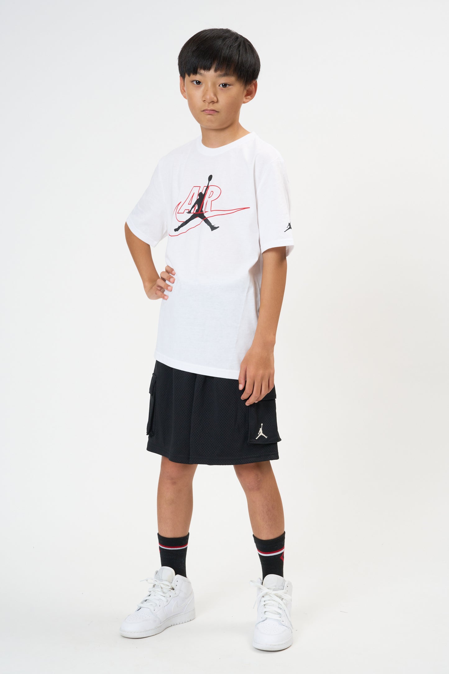 ジュニア(130-170cm)  JORDAN(ジョーダン) 半袖Tシャツ JDB AIR SWOOSH JM SS TEE