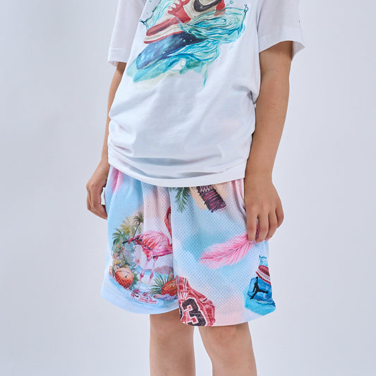ジュニア(130-170cm) ショートパンツ JORDAN(ジョーダン) JDB MJ ESS SMR PK AOP MESH SHO