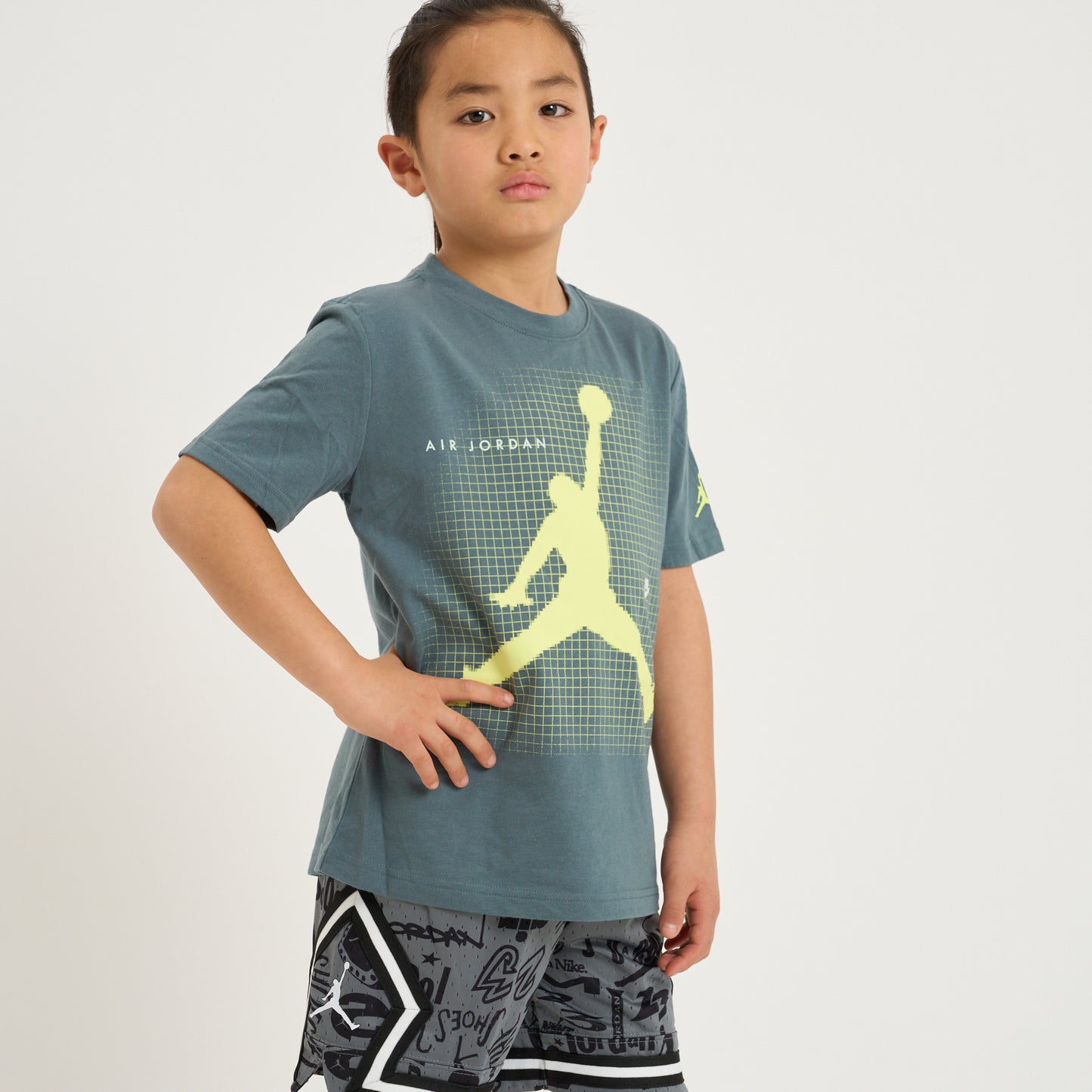 ジュニア(130-170cm)  JORDAN(ジョーダン) 半袖Tシャツ JDB JUMPMAN GRID BLUR