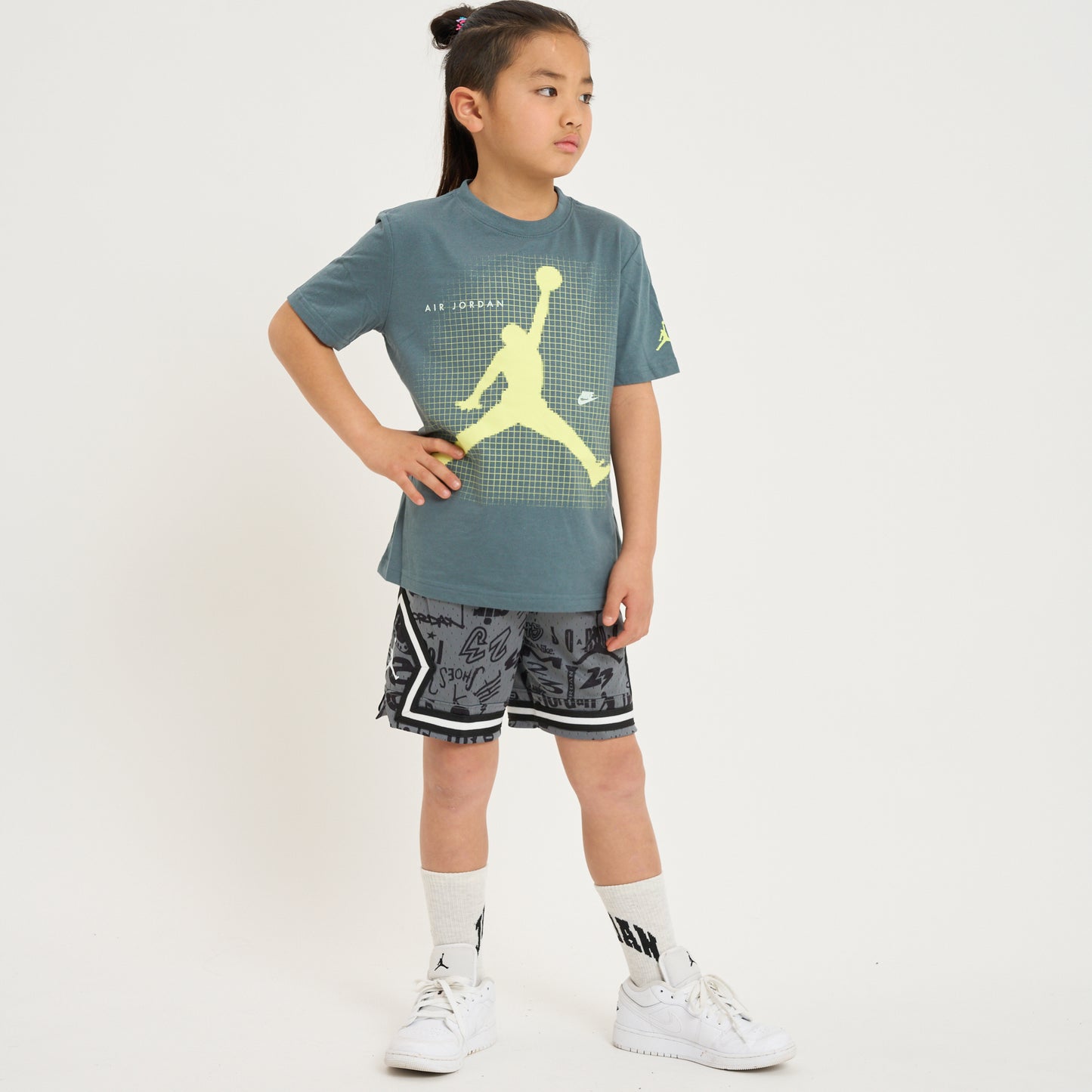 ジュニア(130-170cm)  JORDAN(ジョーダン) 半袖Tシャツ JDB JUMPMAN GRID BLUR