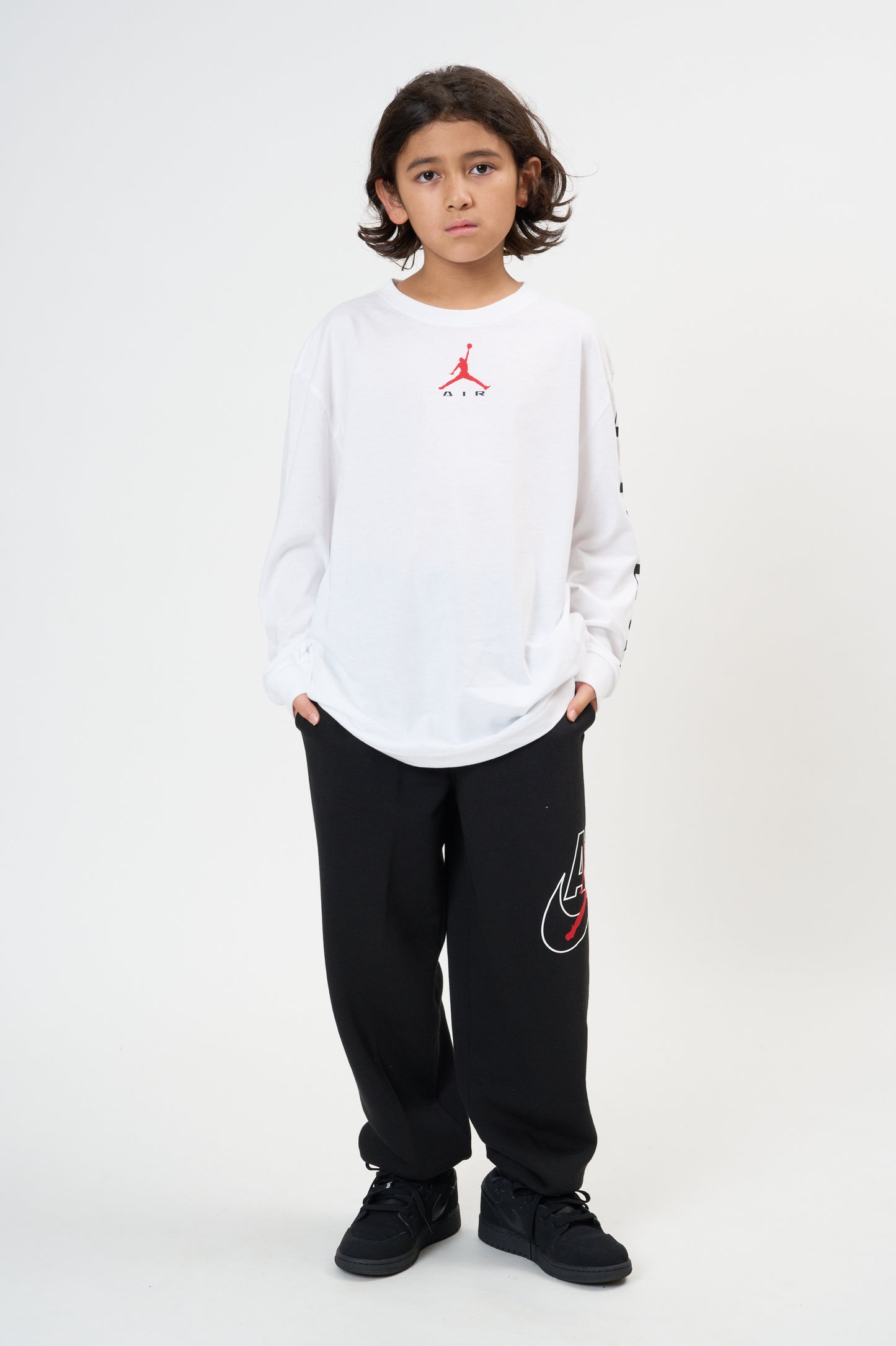 ジュニア(130-170cm)  JORDAN(ジョーダン) 長袖Tシャツ JDB MJ AIR HBR LS SHIRT
