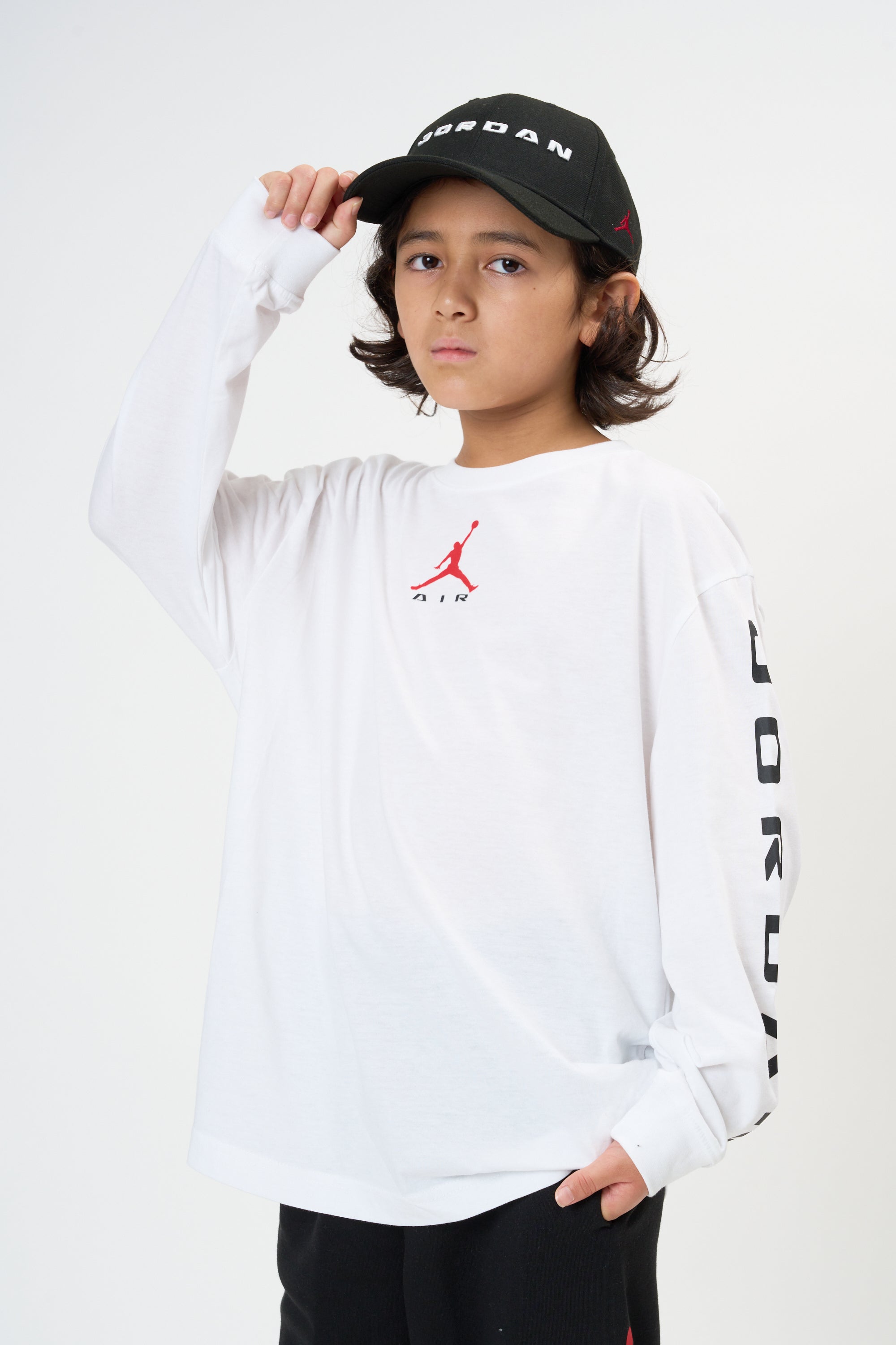 ジュニア(130-170cm) JORDAN(ジョーダン) 長袖Tシャツ JDB MJ AIR HBR