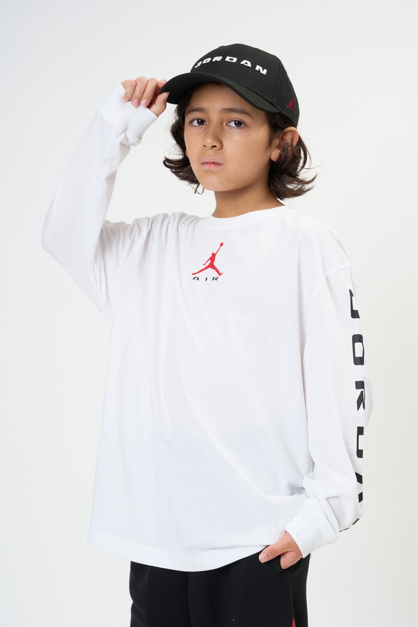 ジュニア(130-170cm)  JORDAN(ジョーダン) 長袖Tシャツ JDB MJ AIR HBR LS SHIRT