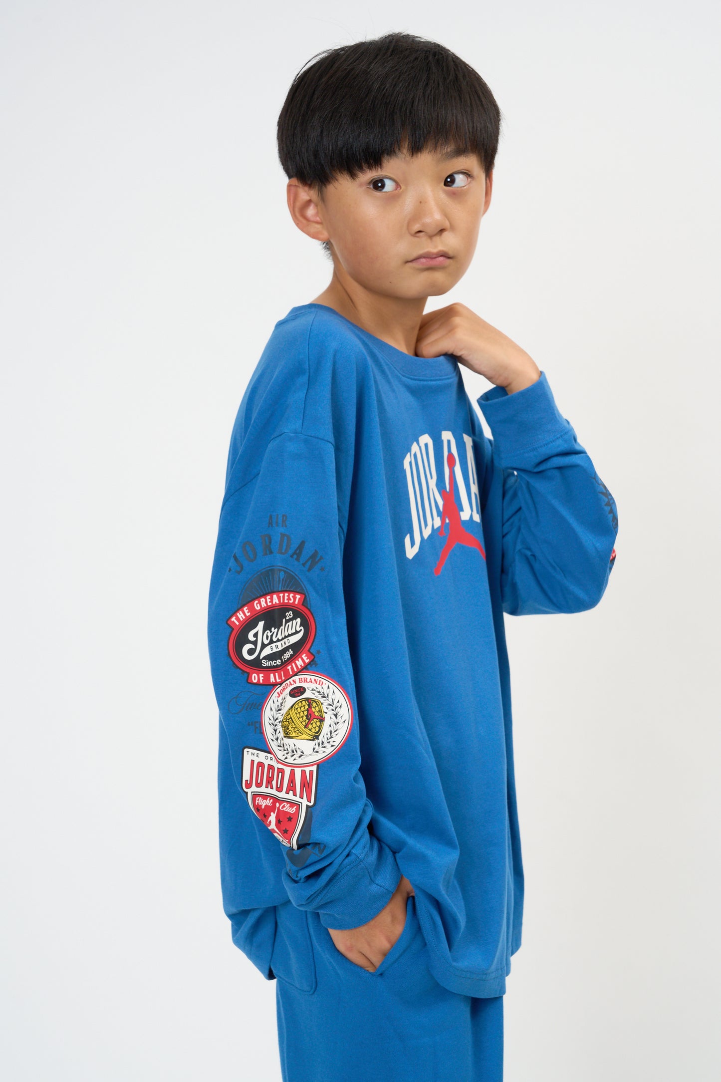 ジュニア(130-170cm)  JORDAN(ジョーダン) 長袖Tシャツ JDB I23 HIGHWAY ARCH LS TEE