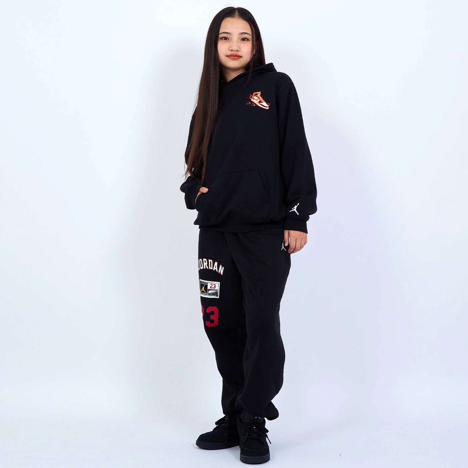 Jordan POLARTEC トレーナー パーカー ネイビー/ホワイト/レッド ジュニア(130-170cm) トレーナー/パーカー JORDAN(ジョーダン) JDB AIR