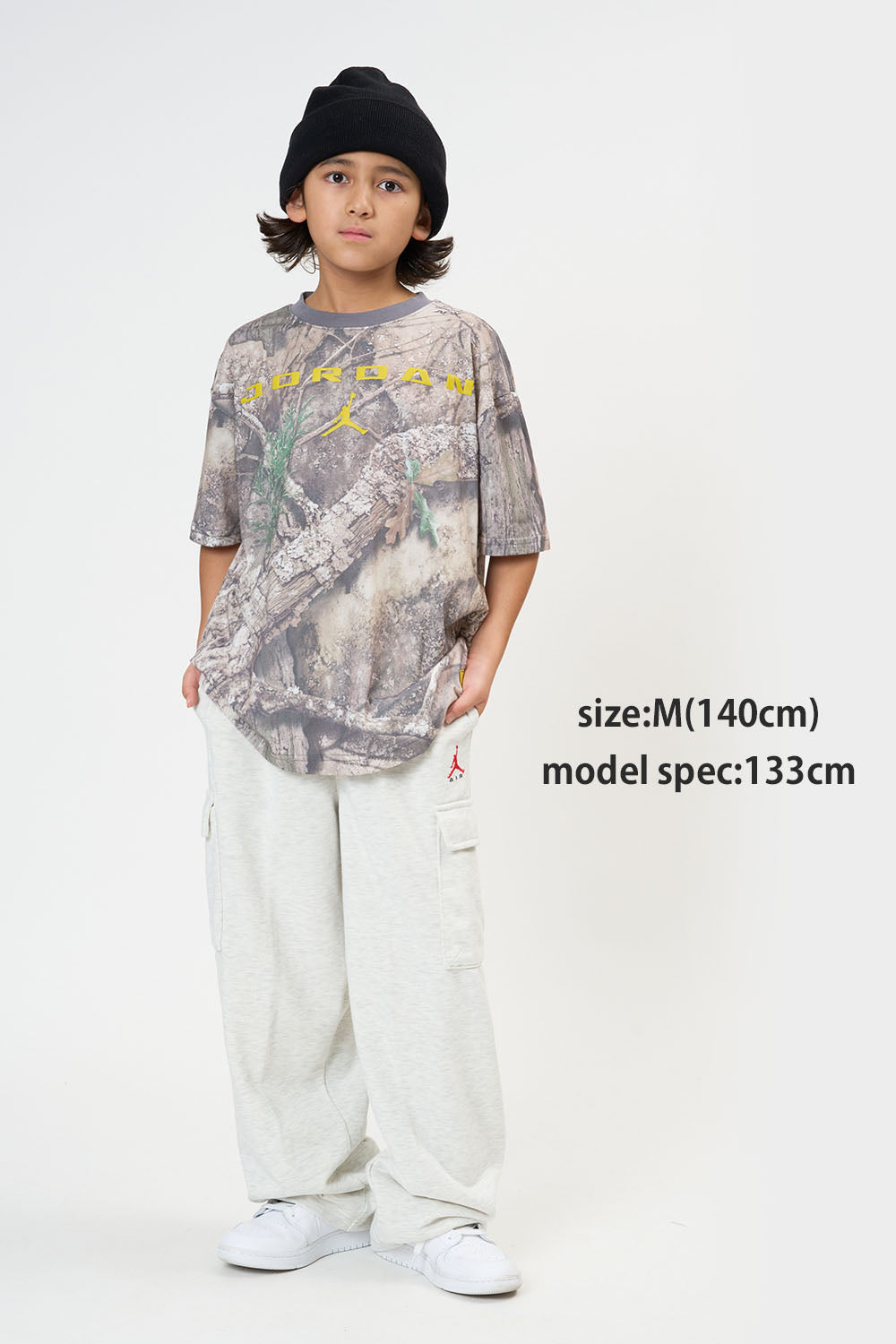 ジュニア(130-170cm)  JORDAN(ジョーダン) 半袖Tシャツ JDB MJ BK REAL TREE AOP TEE