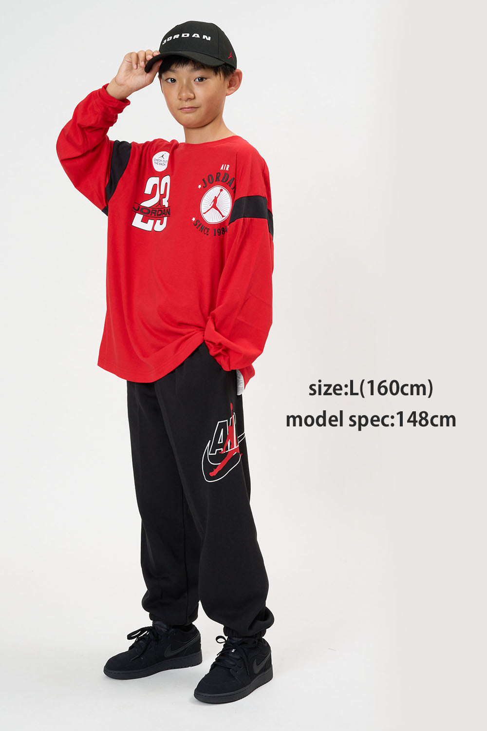 ジュニア(130-170cm)  JORDAN(ジョーダン) フリースパンツ JDB MJ JUMPMAN AIR FLC JOGGER