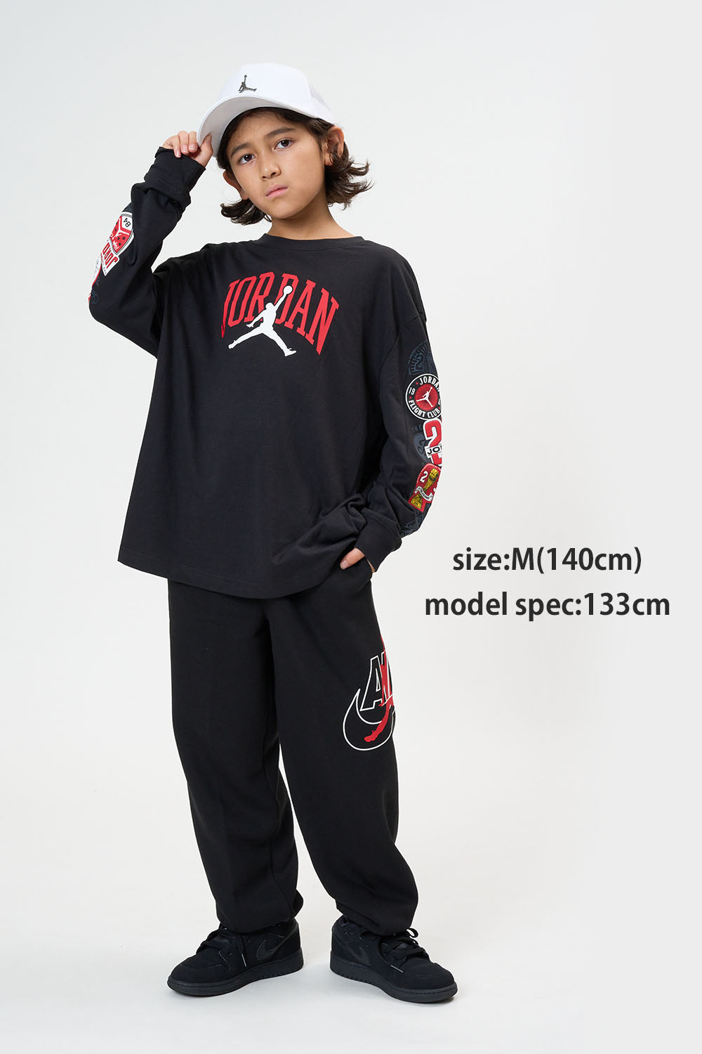 ジュニア(130-170cm)  JORDAN(ジョーダン) 長袖Tシャツ JDB I23 HIGHWAY ARCH LS TEE