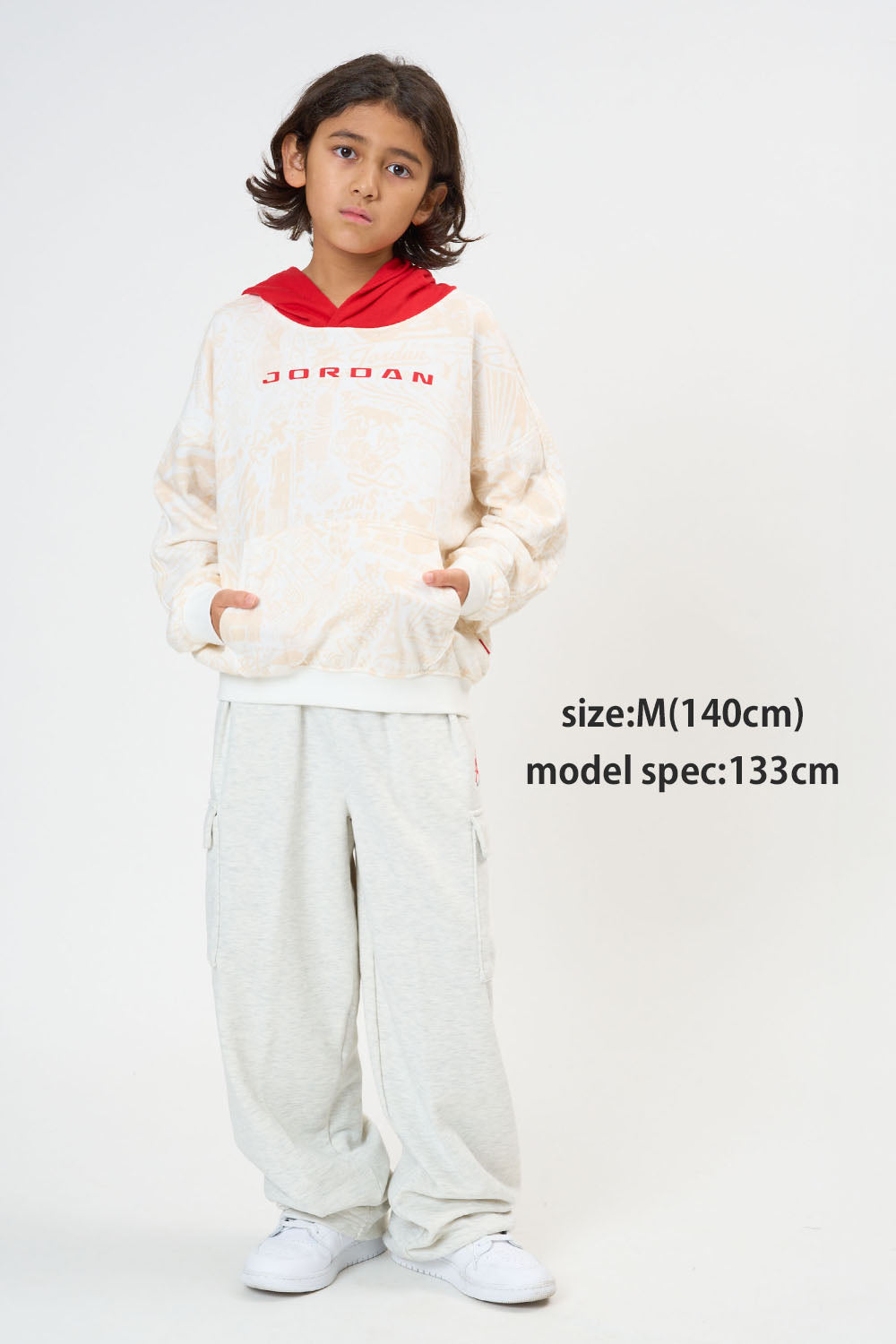 ジュニア(130-170cm)  JORDAN(ジョーダン) パーカー JDB MJ BRK LSR PO HOODIE