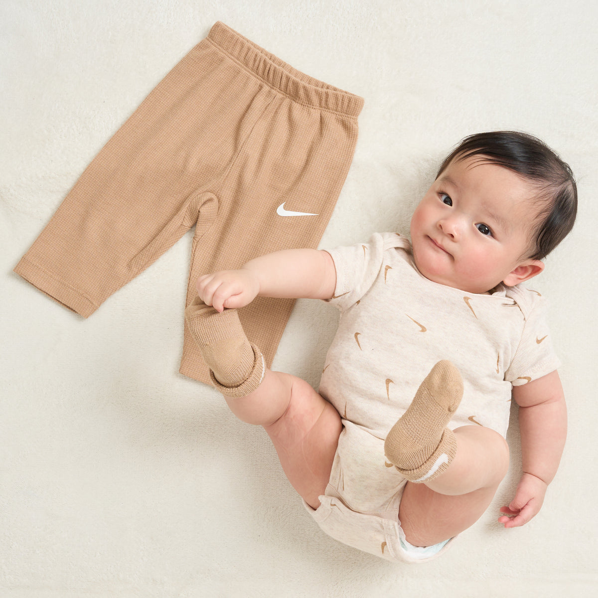ベビー(65-80cm) セット商品 NIKE(ナイキ) NHN 3PK BODYSUIT & WAFFLE PANT