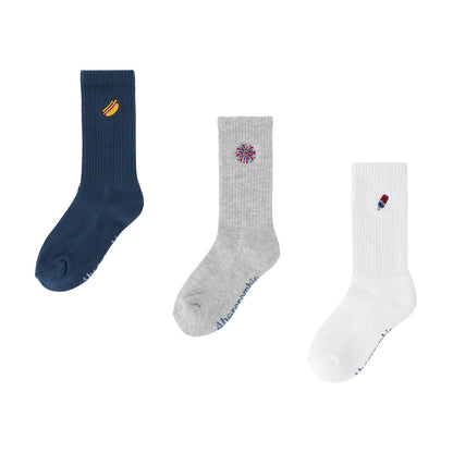 ソックス(21-25cm)  A&F(アバクロンビー&フィッチ) AFHB 3PK BOYS FASHION CREW