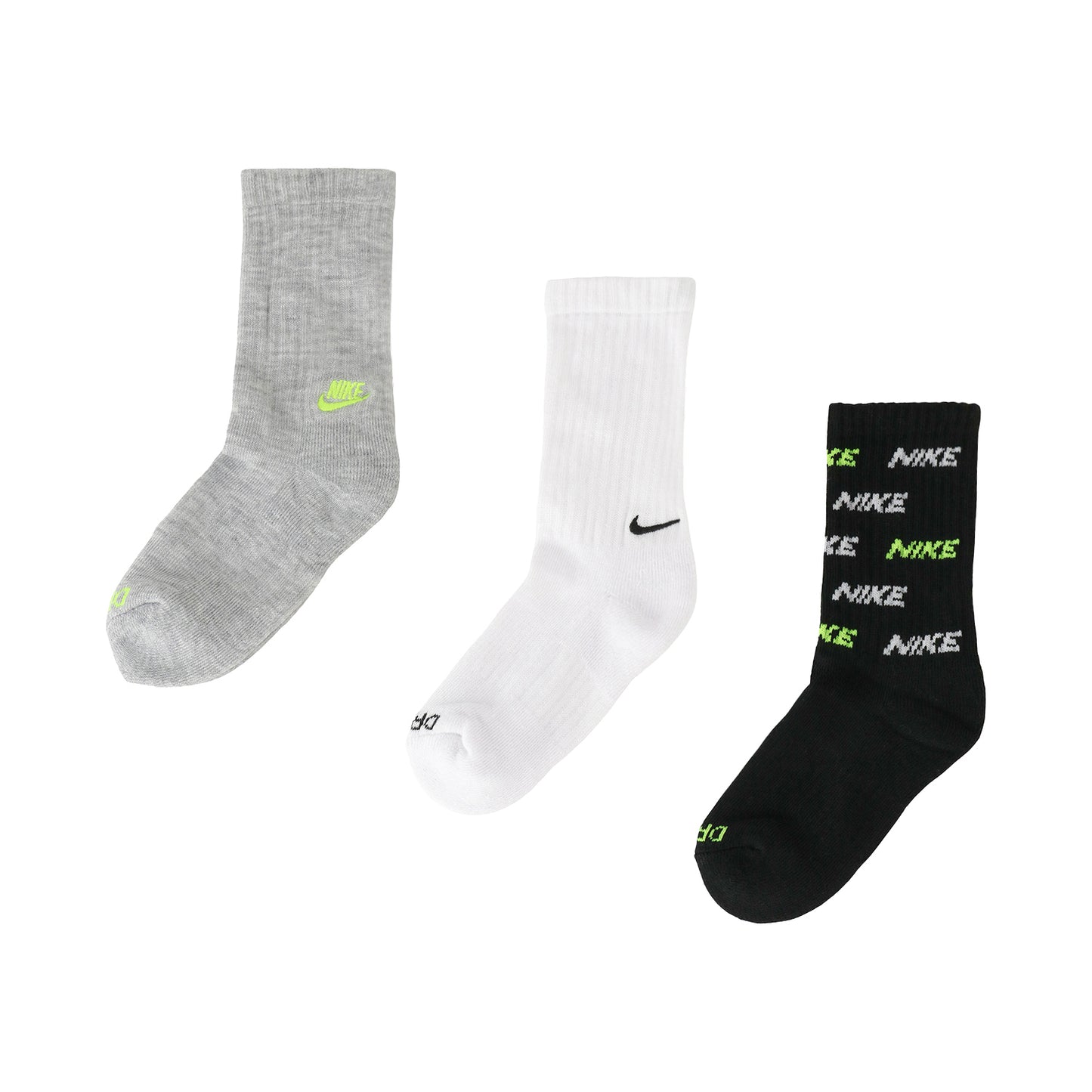 【公式限定】ソックス(17-21cm)  NIKE(ナイキ) ソックス NHN 3PK NIKE EMB CREW LOGO SOC