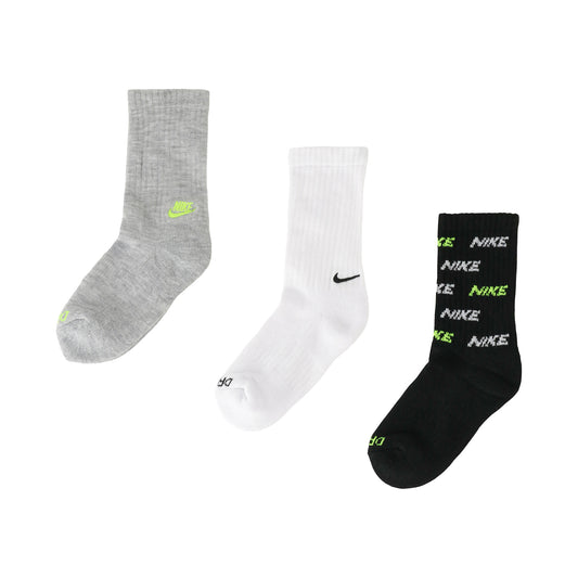 【公式限定】ソックス(17-21cm)  NIKE(ナイキ) ソックス NHN 3PK NIKE EMB CREW LOGO SOC