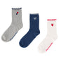ソックス(21-25cm)  A&F(アバクロンビー&フィッチ) AFHG 3PK HALF-CREW LETTUCE WEL
