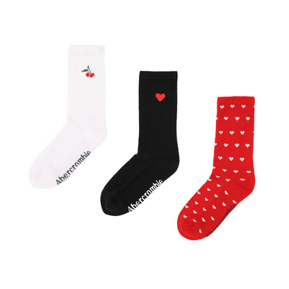 ソックス(23-25cm) A&F(アバクロンビー&フィッチ) AFHG 3PK FASHION CREW