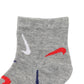 ソックス(8-12cm) NIKE(ナイキ) NHN SWOOSHFETTI 6PK ANKLE SOCK