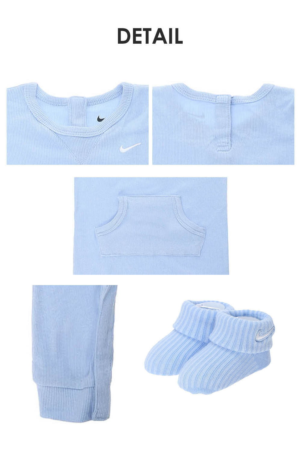 ベビー(6-12M) セット商品 NIKE(ナイキ) NHN NIKE RIB S/S ROMPER & SOCK