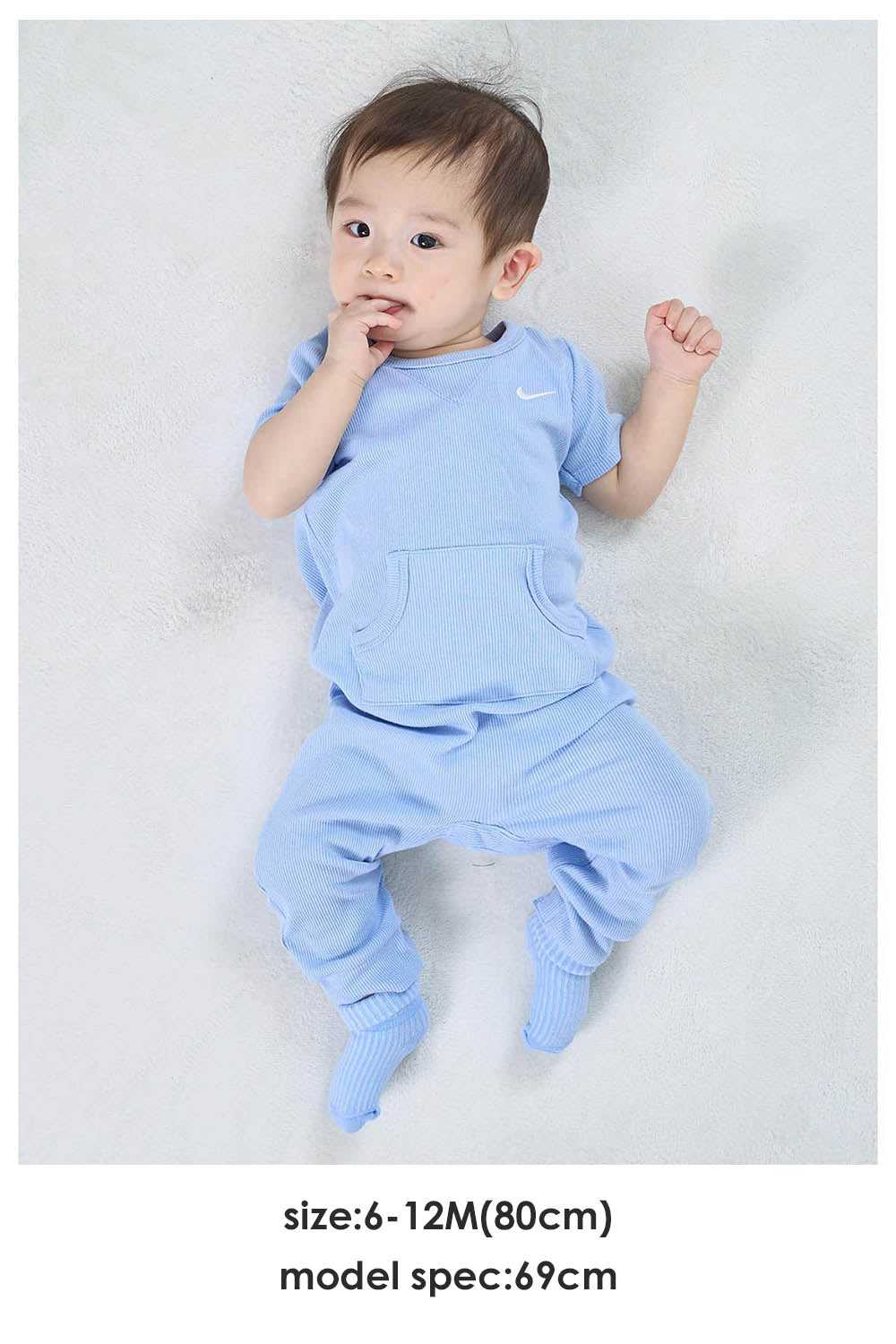 ベビー(6-12M) セット商品 NIKE(ナイキ) NHN NIKE RIB S/S ROMPER & SOCK